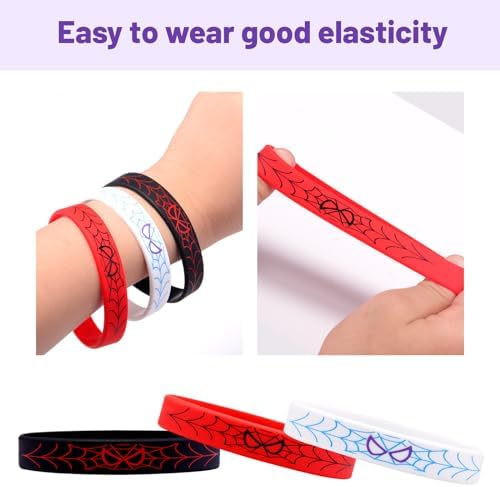 24Pcs Spider Silicone Wristbands Party Favors