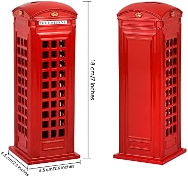 DS DISTINCTIVE STYLE Retro British Telephone Booth Coin Bank