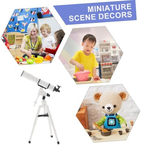 UPKOCH 12 Scale Dollhouse Telescope Decor Ornament