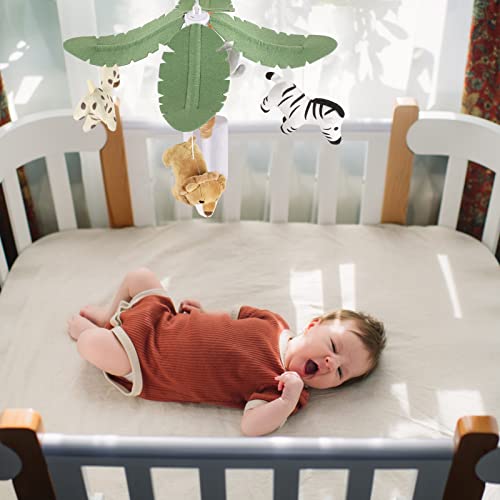 CLYMENE Safari Animals Baby Musical Crib Mobile