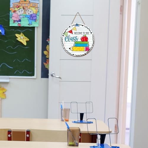 Colorful Welcome Classroom Door Hanger Sign