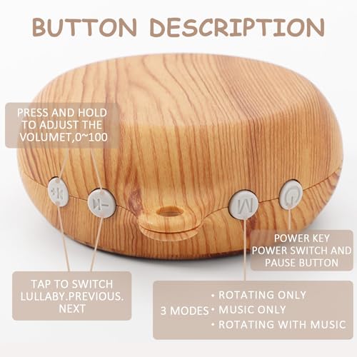 Baby Mobile Rotary Music Box with Imitation Wood