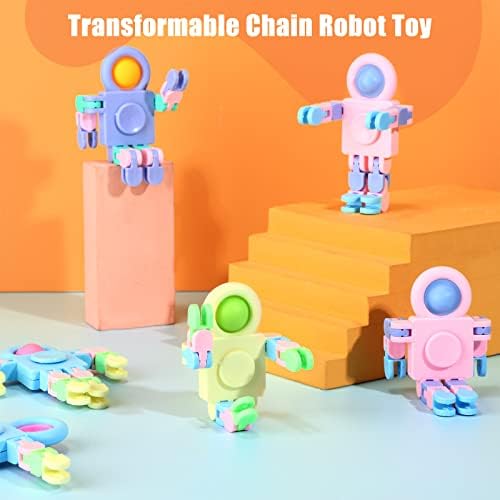 Hanaive 24 Pcs Robot Fidget Spinners Transformable Stress Relief Toy