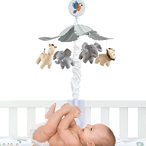 Lambs Ivy Jungle Friends Musical Crib Mobile Soother Toy