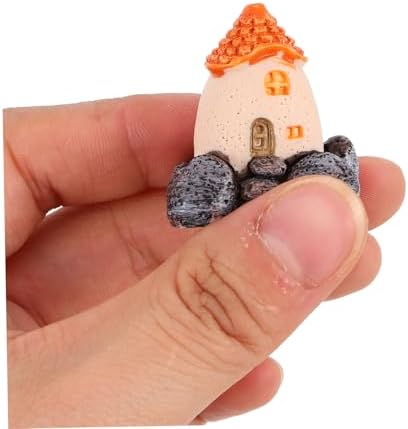 Happyyami 3pcs Resin Miniature Village House Figurines