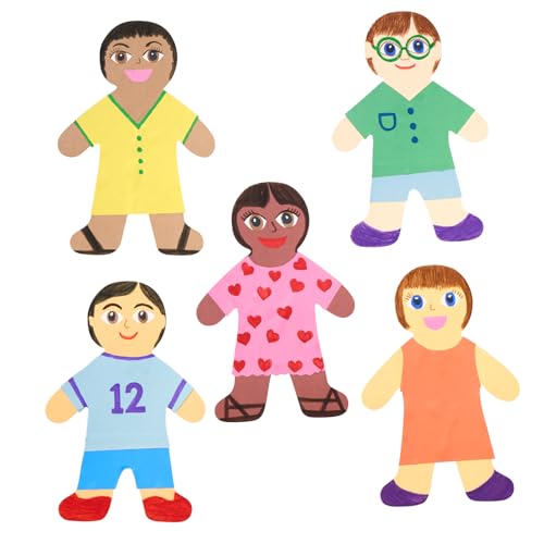 Colorations Multicultural People Shapes Set of 24