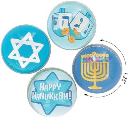 Fun Express Hanukkah Bouncy Balls - 12 Piece Set
