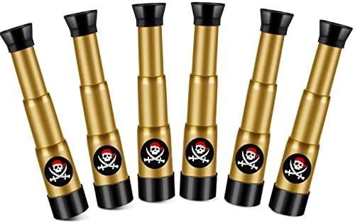 6 Pcs Adjustable Pirate Telescopes for Kids