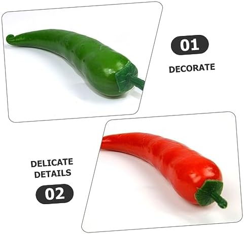 Ciieeo Realistic Fake Pepper Play Food Set