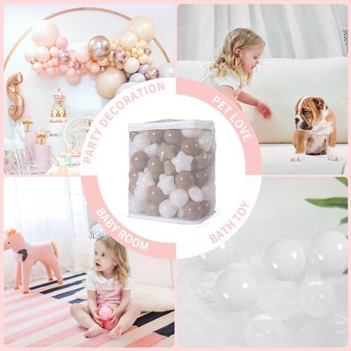 TRENDPLAY Star Ball Pit Balls 200 Count for Kids