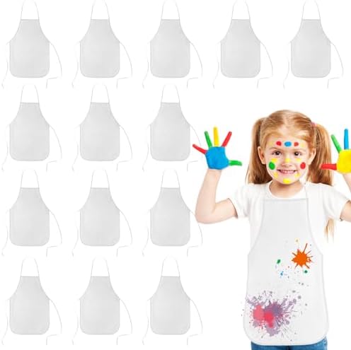 KUUQA Kids Paint Apron Set 16 24 30 36 40 Pcs