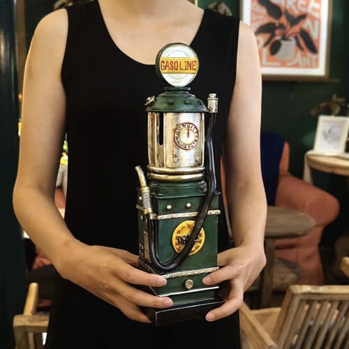 Retro Gas Pump Coin Bank Decorative Figurine