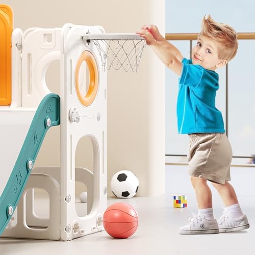 MOCUTEEN 8 in 1 Toddler Slide Playset