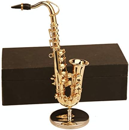 Miniature Saxophone Brass Decor Figurine