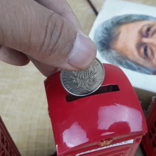 LIFKOME London Telephone Booth Money Bank