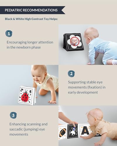 Infinno High Contrast Black and White Baby Mirror Toy
