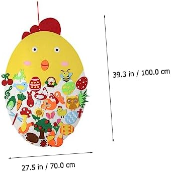 Easter Chick Felt Hanging Ornament for Kids DIY Craft