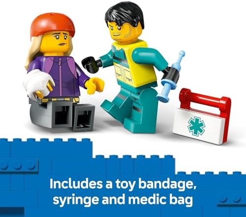 LEGO City Emergency Ambulance Building Set 60451 for Kids Ages 5