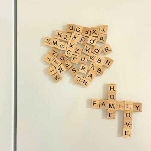 YJ Premiums 100 Piece Wooden Magnetic Letters