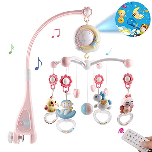 BOBXIN Musical Crib Mobile with Projector and Night Light
