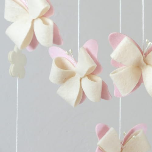 Goukurlsma Butterfly Crib Mobile for Girls