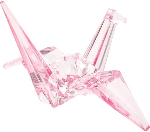 Acrylic Origami Crane Decor Sculpture Figurine