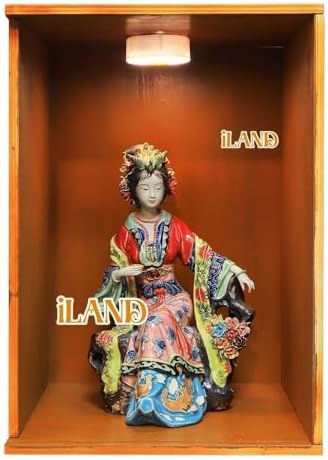 iLAND Wooden Diorama Box - Large Display Case for Collectibles and Miniatures