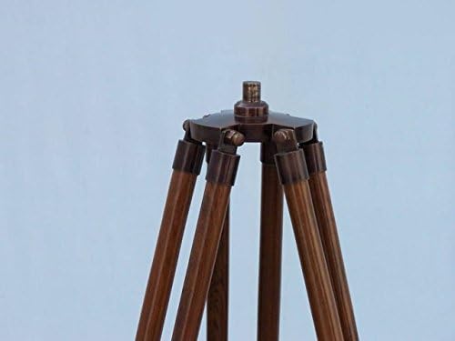 Hampton Nautical 62 Floor Standing Telescope with Leather Binoculars
