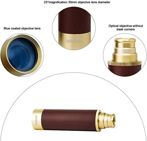 Retro Pirate Telescope 25x30 Pocket Monocular with BAK-4 Lens