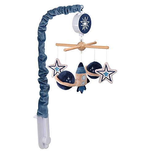 Lambs Ivy Sky Rocket Musical Crib Mobile - Blue