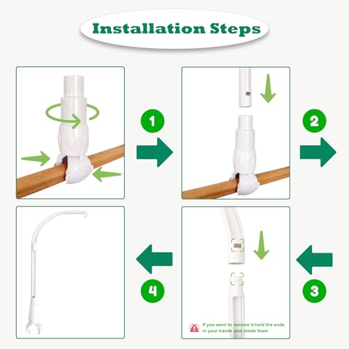 23 Inch Baby Crib Mobile Holder Arm Bracket - Adjustable Claw