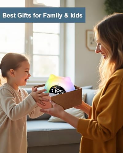 Ankilo Kids Alarm Clock with Night Light and Dual Alarms