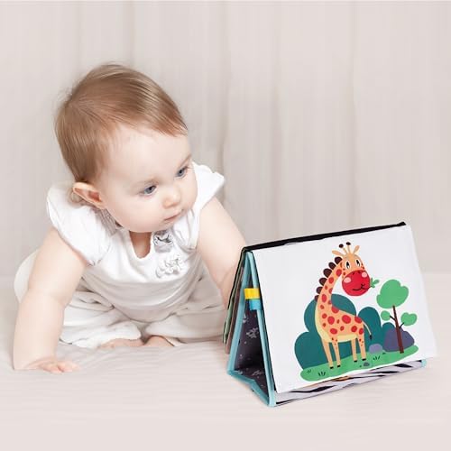 Tummy Time Mirror Book for Babies 0-12 Months