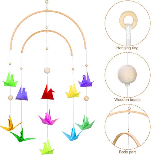 Tatuo Wooden Wind Chime Mobile Crib Bed Bell Ceiling Hanging DIY Kit