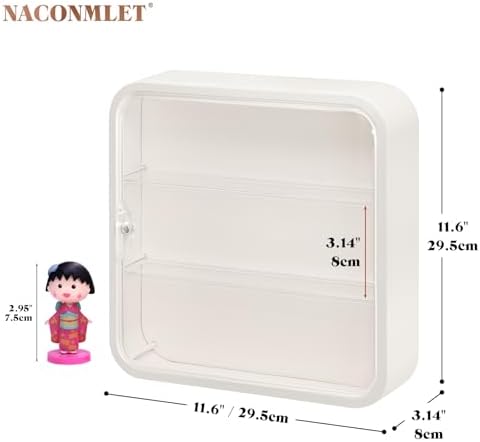 Clear LED Display Case for Collectibles with 3-Layer Storage