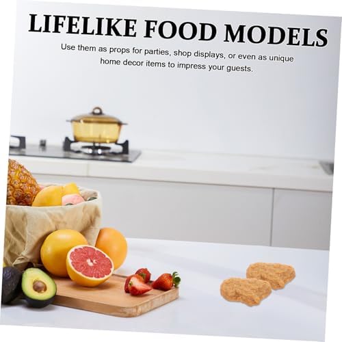 3pcs Lifelike PVC Chicken Models Realistic Food Props