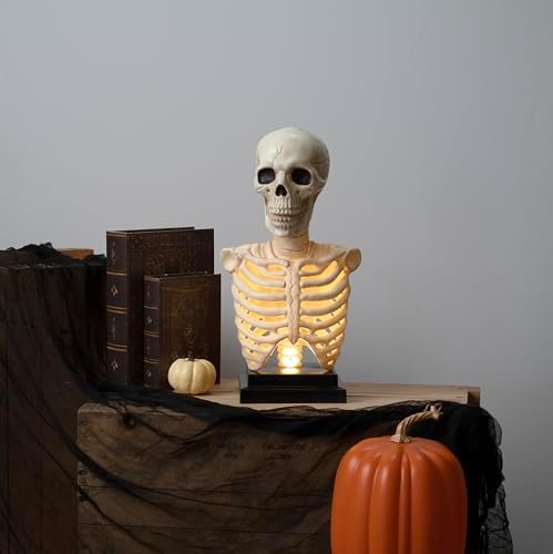 Crazy Bonez Skeleton Bust with Light and Sound 16 Inch Tall