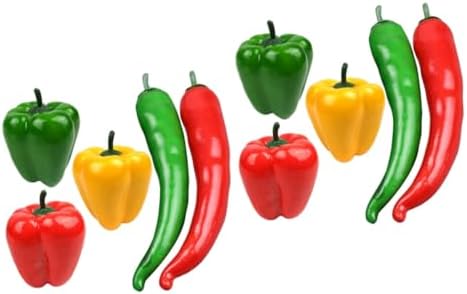 Ciieeo Realistic Fake Pepper Play Food Set