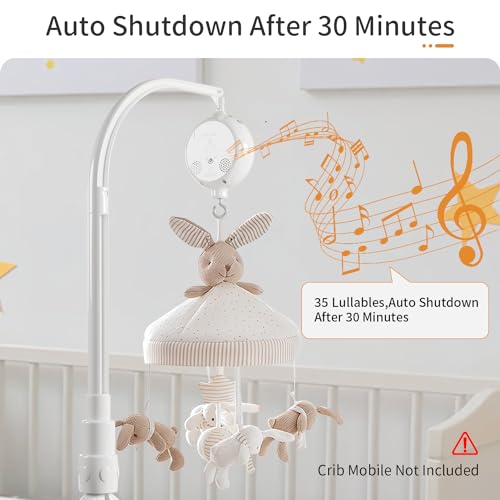 FEISIKE Crib Mobile Music Box with 3 Modes and Volume Control