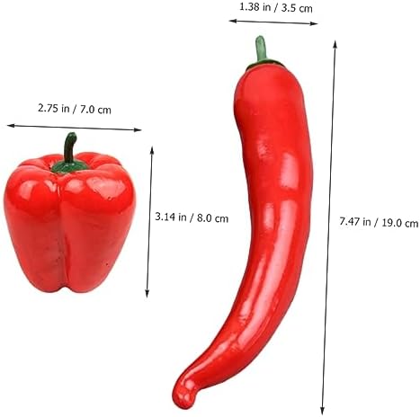 Ciieeo Realistic Fake Pepper Play Food Set