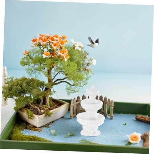 Garneck Miniature Fountain Decor for Micro Landscape Bonsai Table