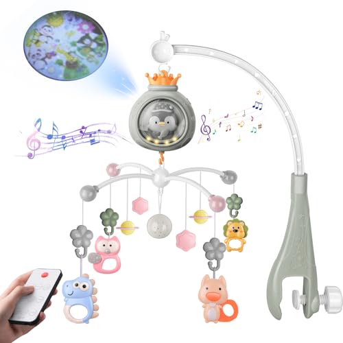 Crib Mobile with Music and Lights for Baby