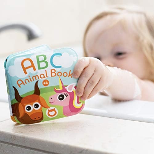 BabyBibi Floating Bath Books Set of 4 ABC Animal Learning Toys