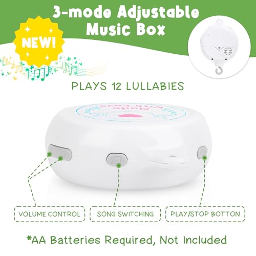 Garden Friends Crib Mobile with 3-Mode Music Box