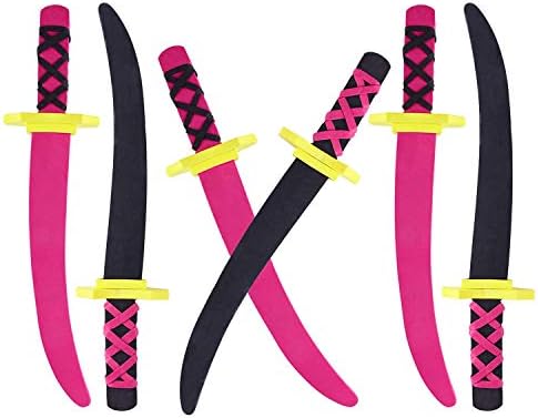 Super Z Outlet Foam Toy Swords 6 Pack Ninja Pirate Style