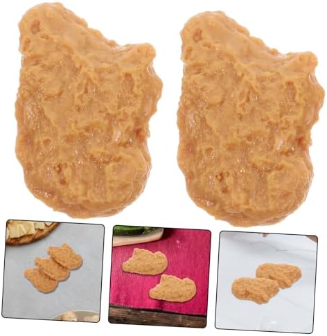 3pcs Lifelike PVC Chicken Models Realistic Food Props
