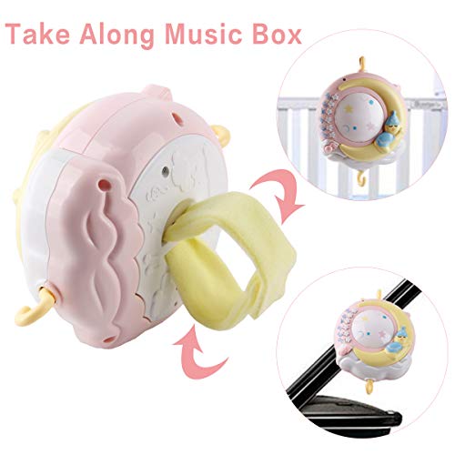 BOBXIN Musical Crib Mobile with Projector and Night Light