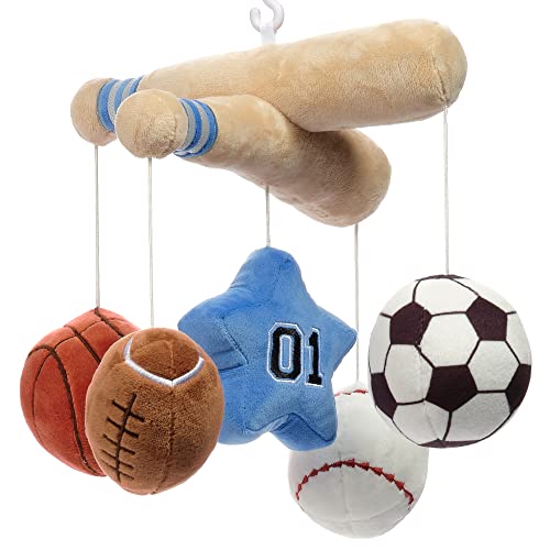 Lambs Ivy Baby Sports Musical Crib Mobile - Gray