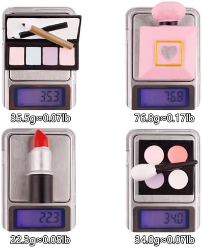 MEMOVAN Makeup Cake Topper 4 Pack Non-Edible