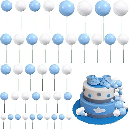 Jetec 66 Pcs Mini Balloon Sticks Cake Decorations